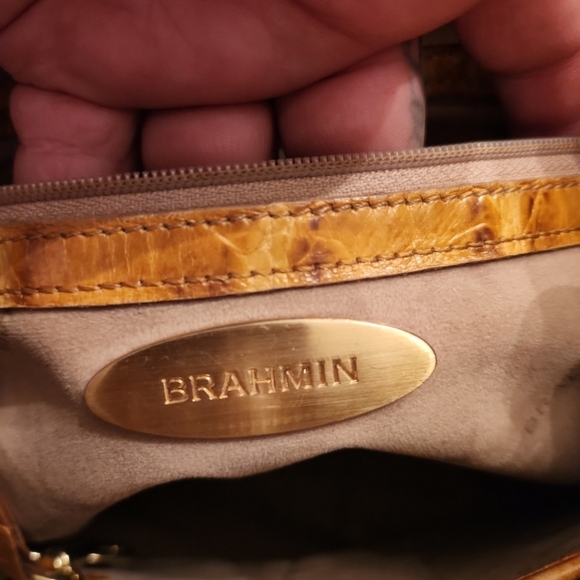 Brahmin Mustard Yellow Leather Hobo - Picture 7 of 10